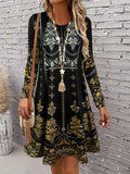 Long Sleeve Black Dress Elegant — Swuffy