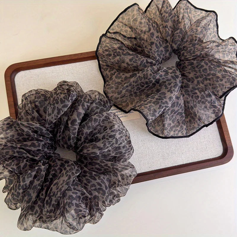 Voluminous Relaxed Leopard Print Mesh — Swuffy