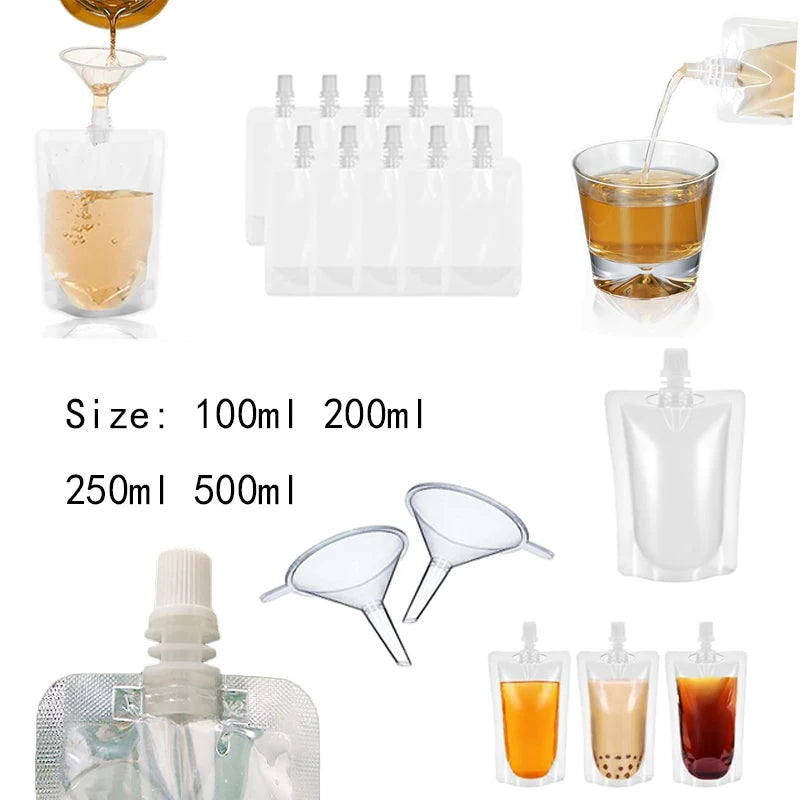 Clear Stand Up Spout Beverage — Swuffy