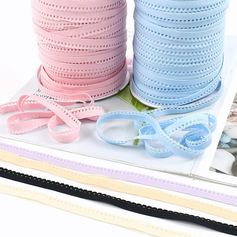 Elastic Lace Trim Ribbon Scalloped — Swuffy