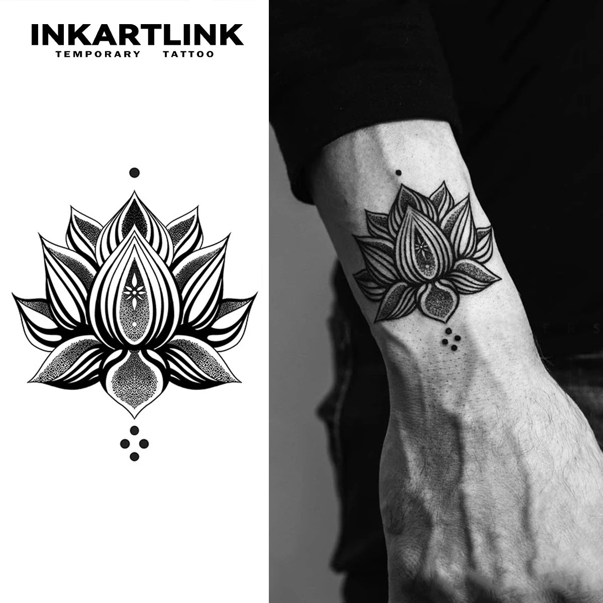 Lotus Mandala Temporary Tattoo — Swuffy