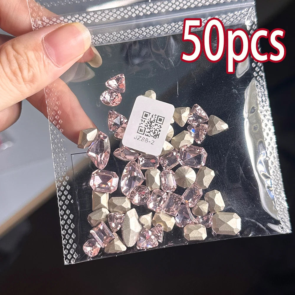 Shiny Pink Crystal Nail Decoration — Swuffy