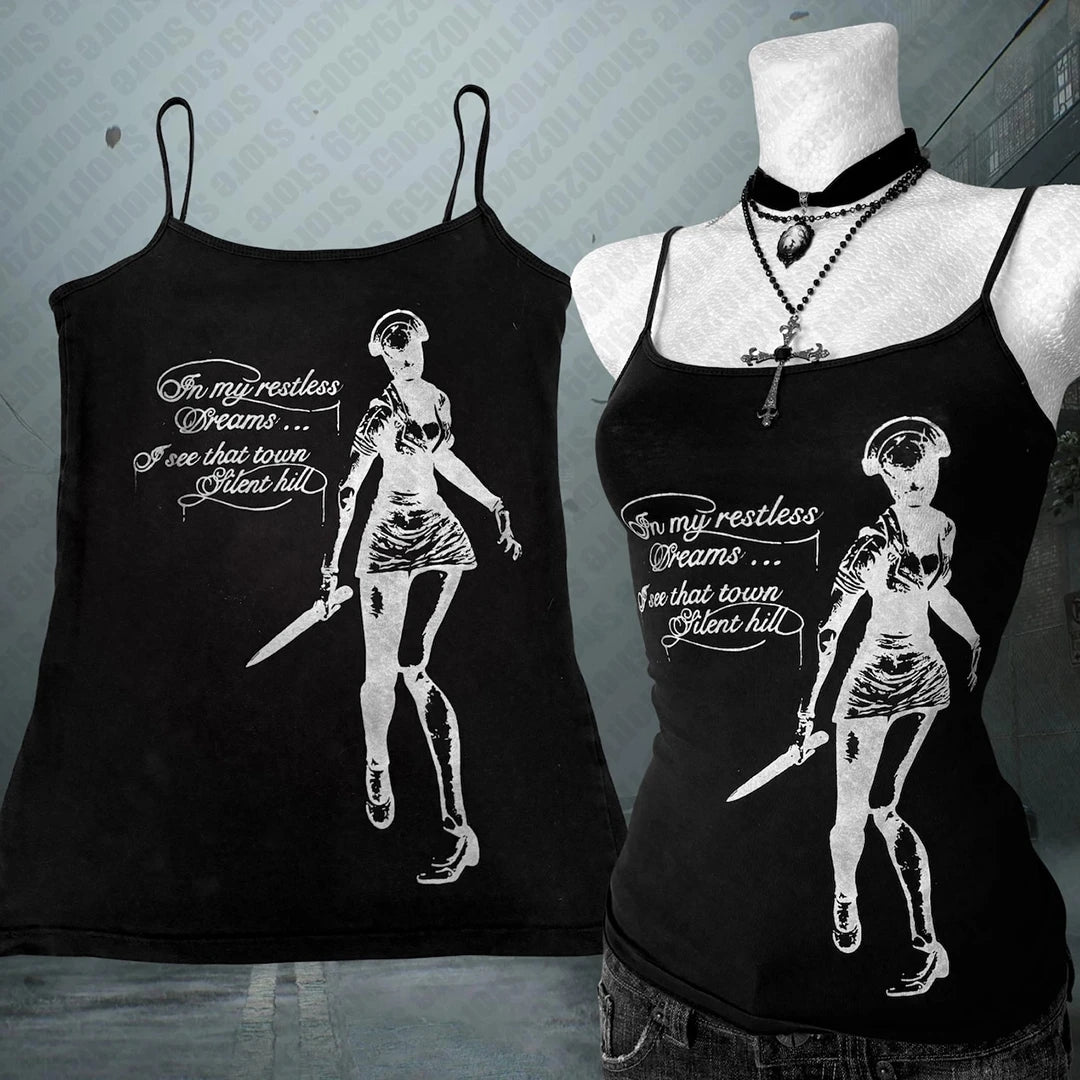 Aesthetic Goth Cami Emo Girl — Swuffy