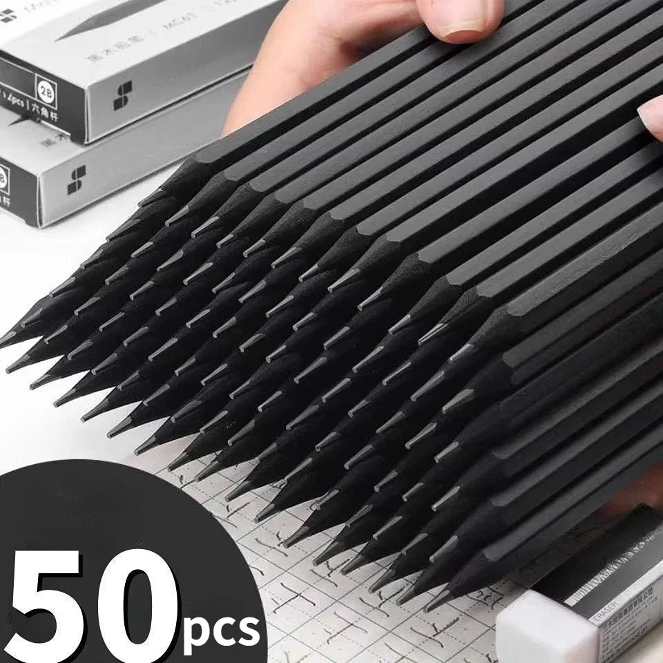 Hb Wooden Lead Pencils Black — Swuffy