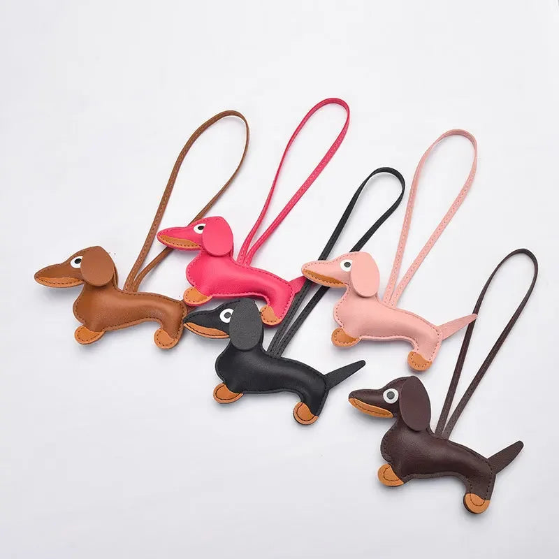 Adorable Dachshund Charm Pendant Leather — Swuffy