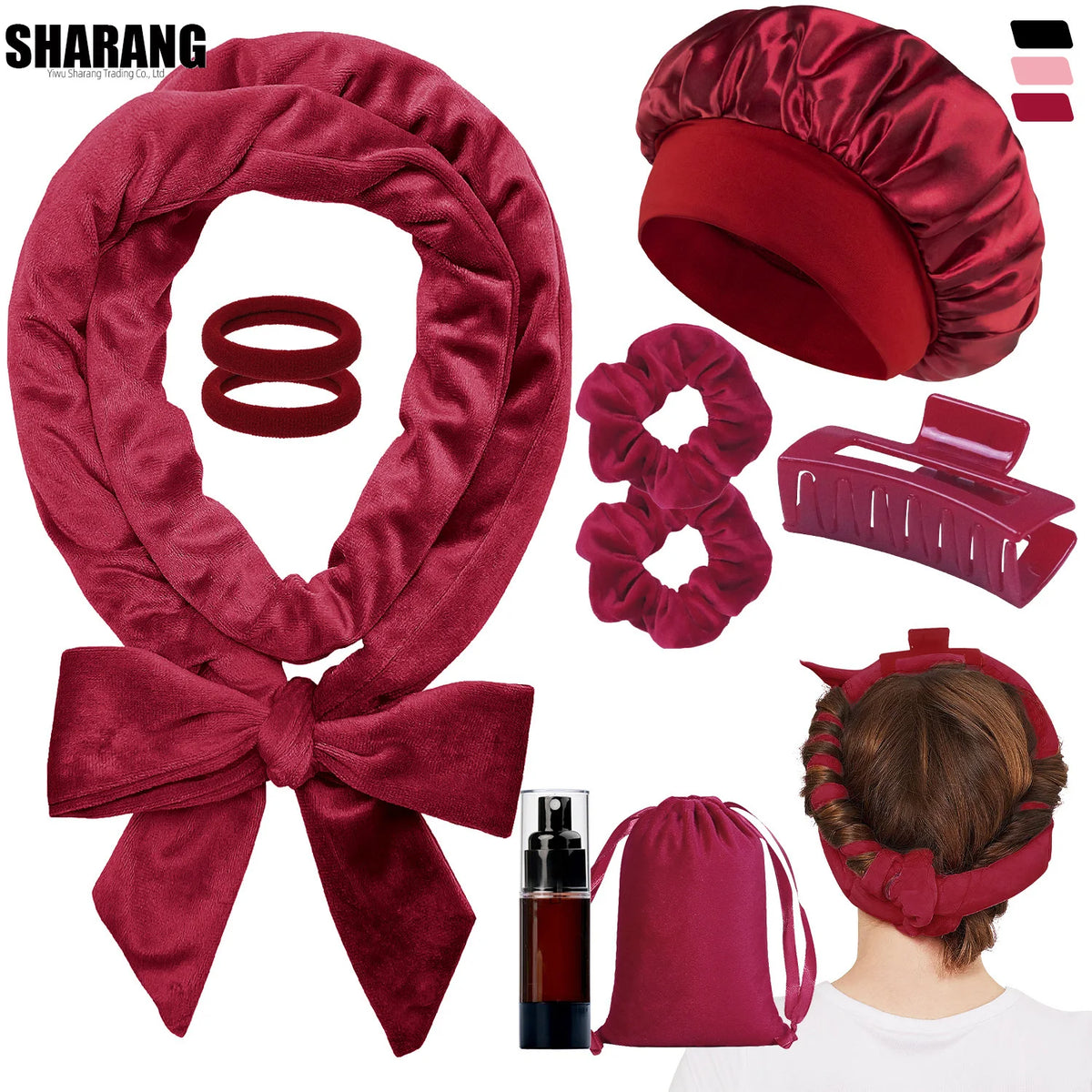 Satin Heatless Curls Overnight Hair — Swuffy