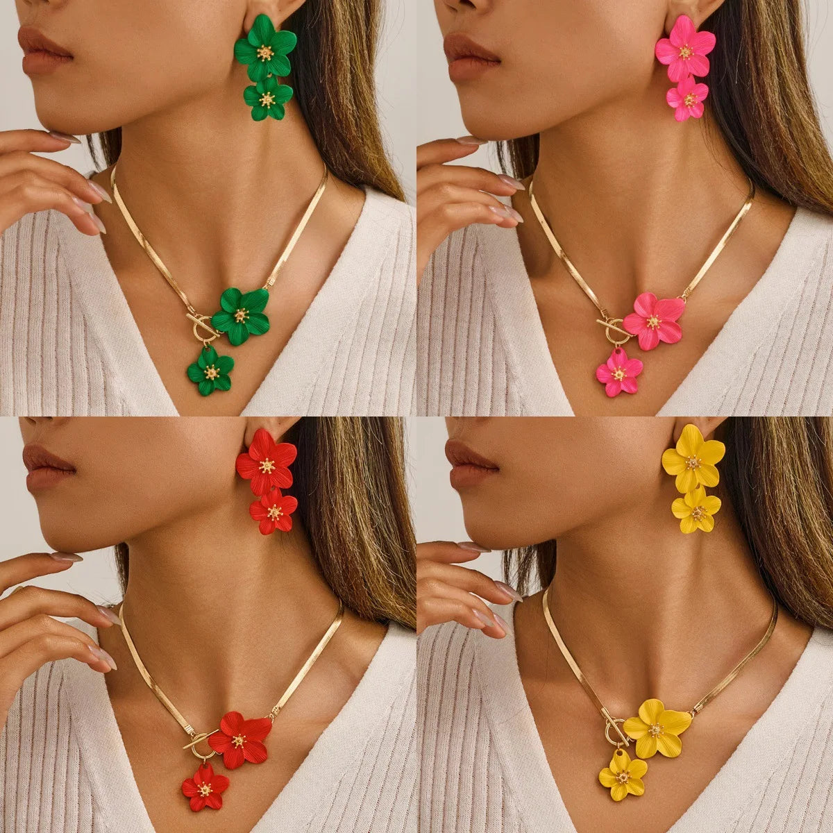 Summer Beach Flower Pendant Necklace — Swuffy