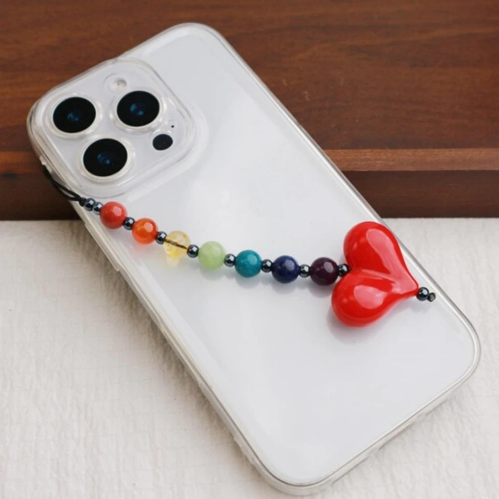 Herlook Phone Lanyard Heart Beaded — Swuffy