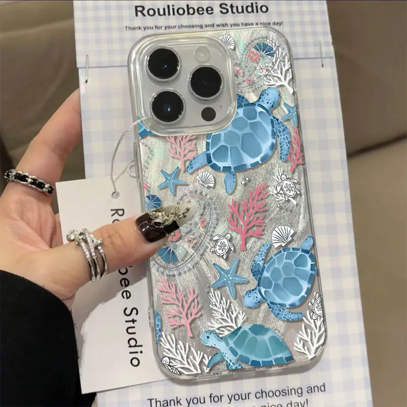 Cool Turtle Seaside Pattern Phone — Swuffy