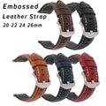 Vintage Stitched Embossed Leather Watch — Swuffy