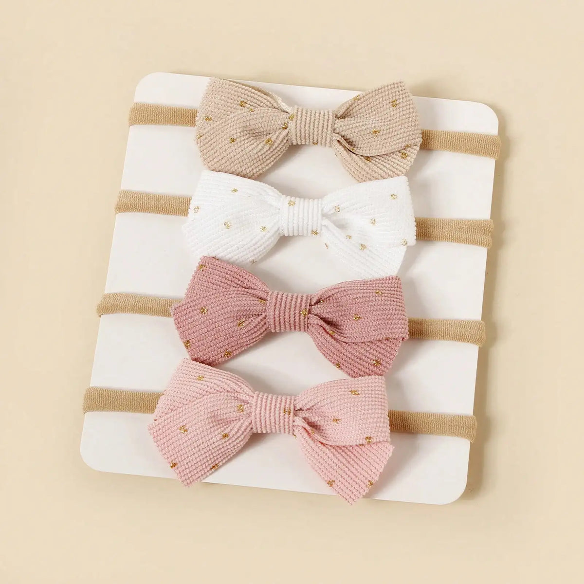 Golden Dot Bow Nylon Hair — Swuffy