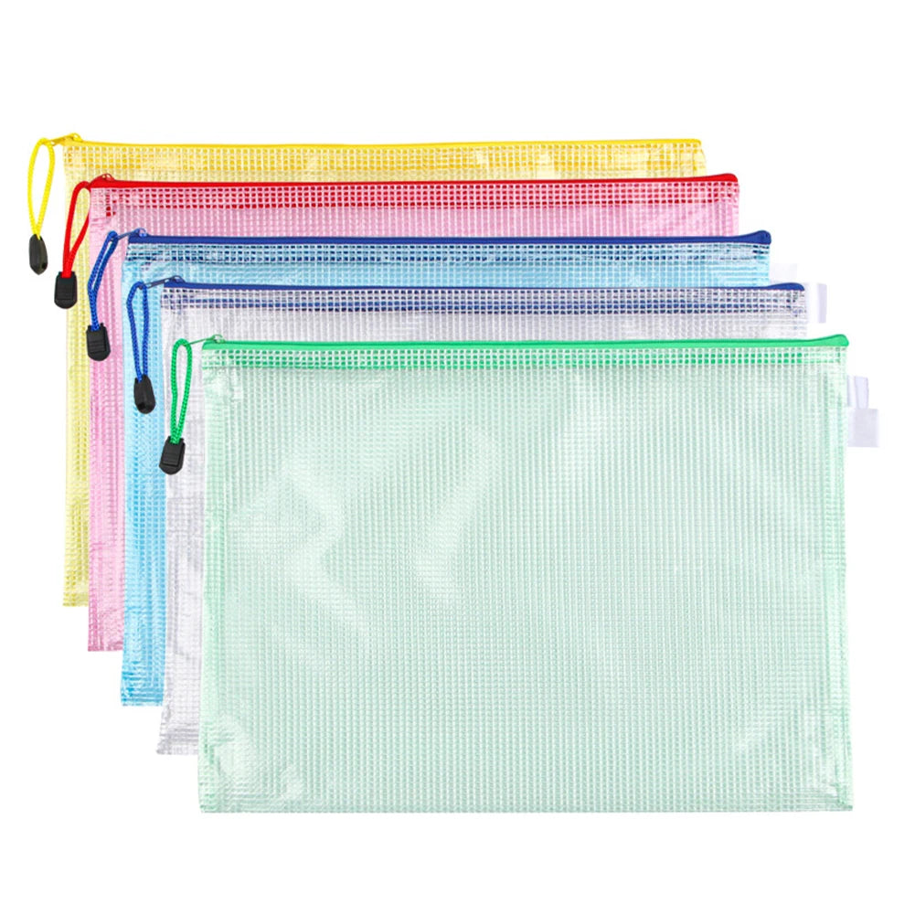Mesh Zipper Pouch Document Bag — Swuffy