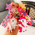 Rainbow Unicorn Keychain Cartoon Key — Swuffy