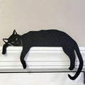 Black Cat Silhouette Metal Wall — Swuffy