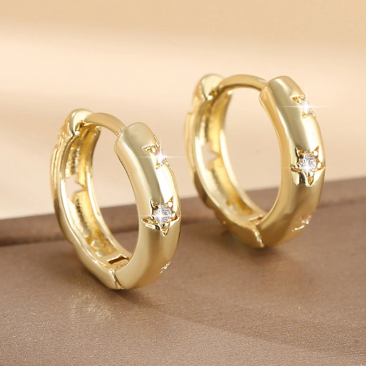 Sterling Silver Shining Zircon Earrings — Swuffy