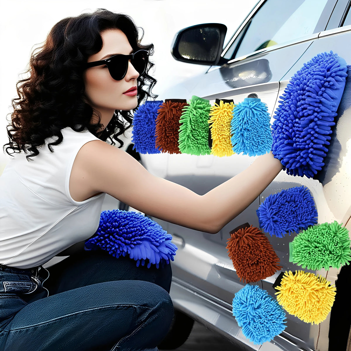 Microfiber Car Wash Gloves Chenille — Swuffy