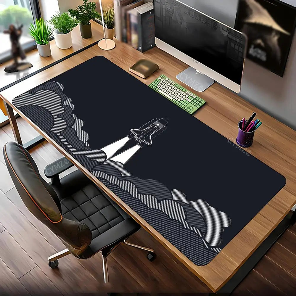 Space Rocket Large Mouse Pad — Swuffy