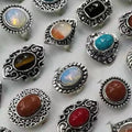 Natural Stone Rings Mix Vintage — Swuffy