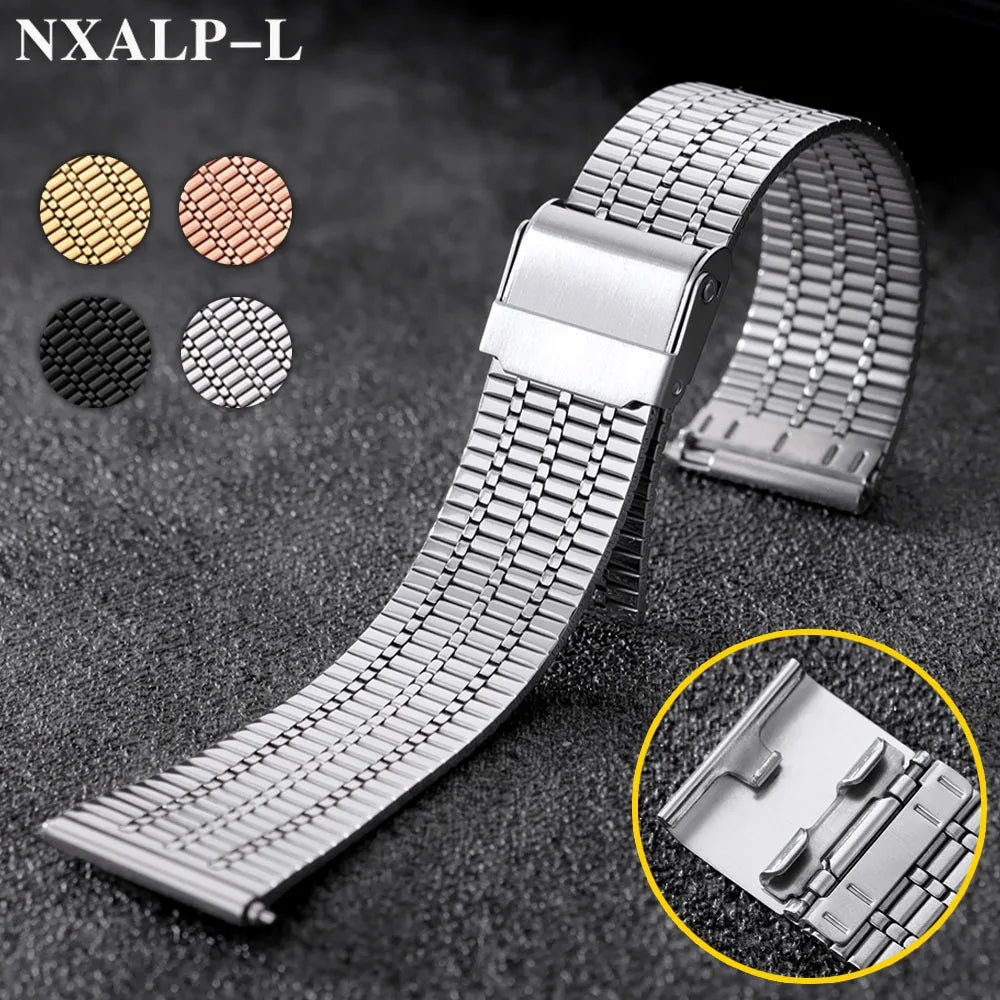 Thin Breathable Watchbands Stainless Steel — Swuffy