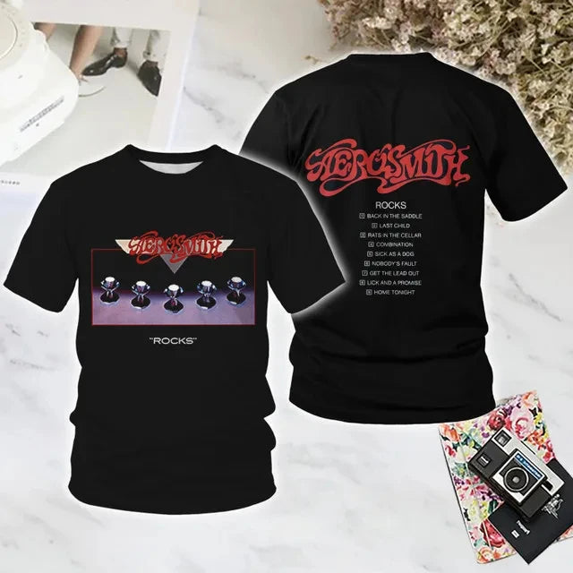 Rock Band Aerosmith Print Shirt — Swuffy