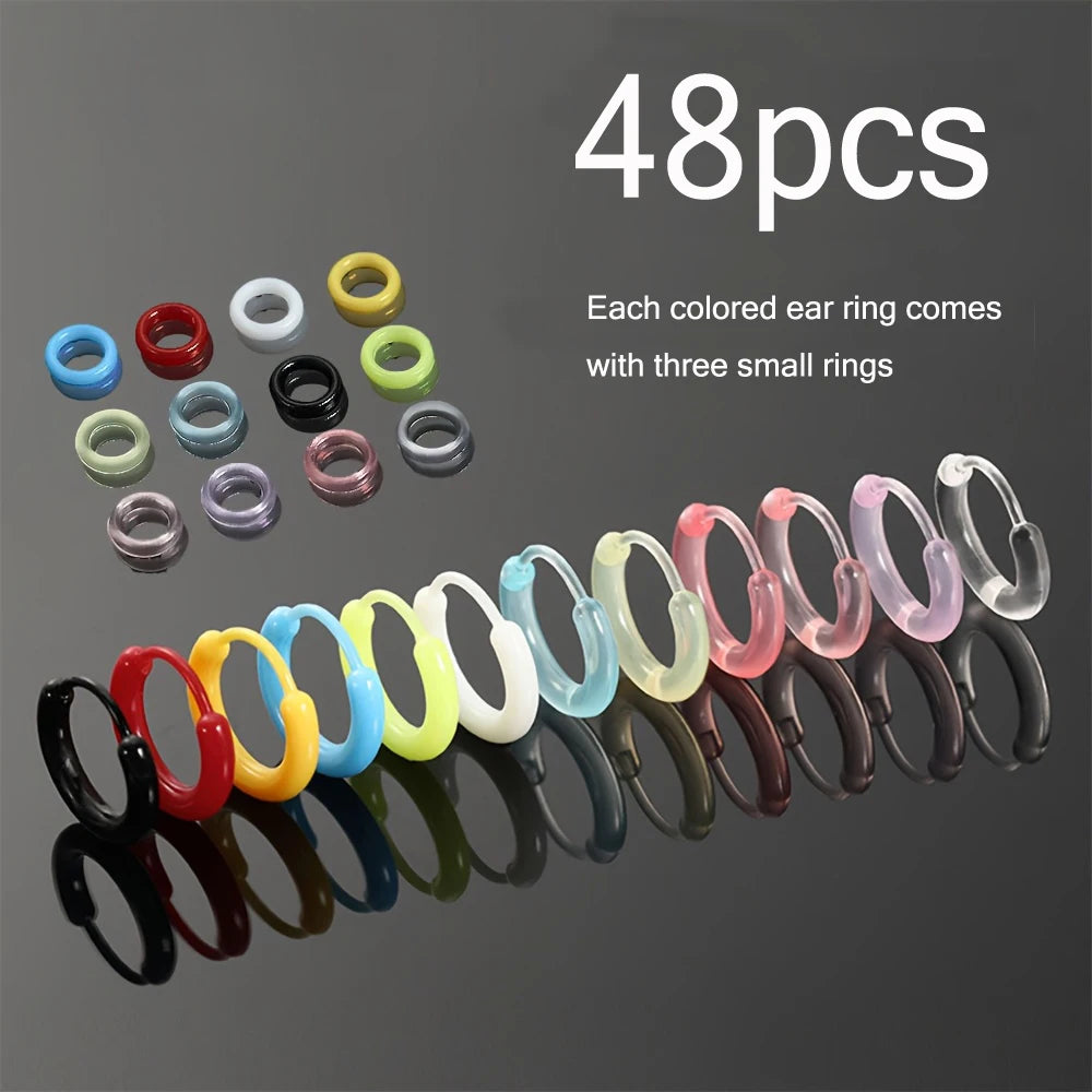 Mixed Ring Resin Earrings Small — Swuffy