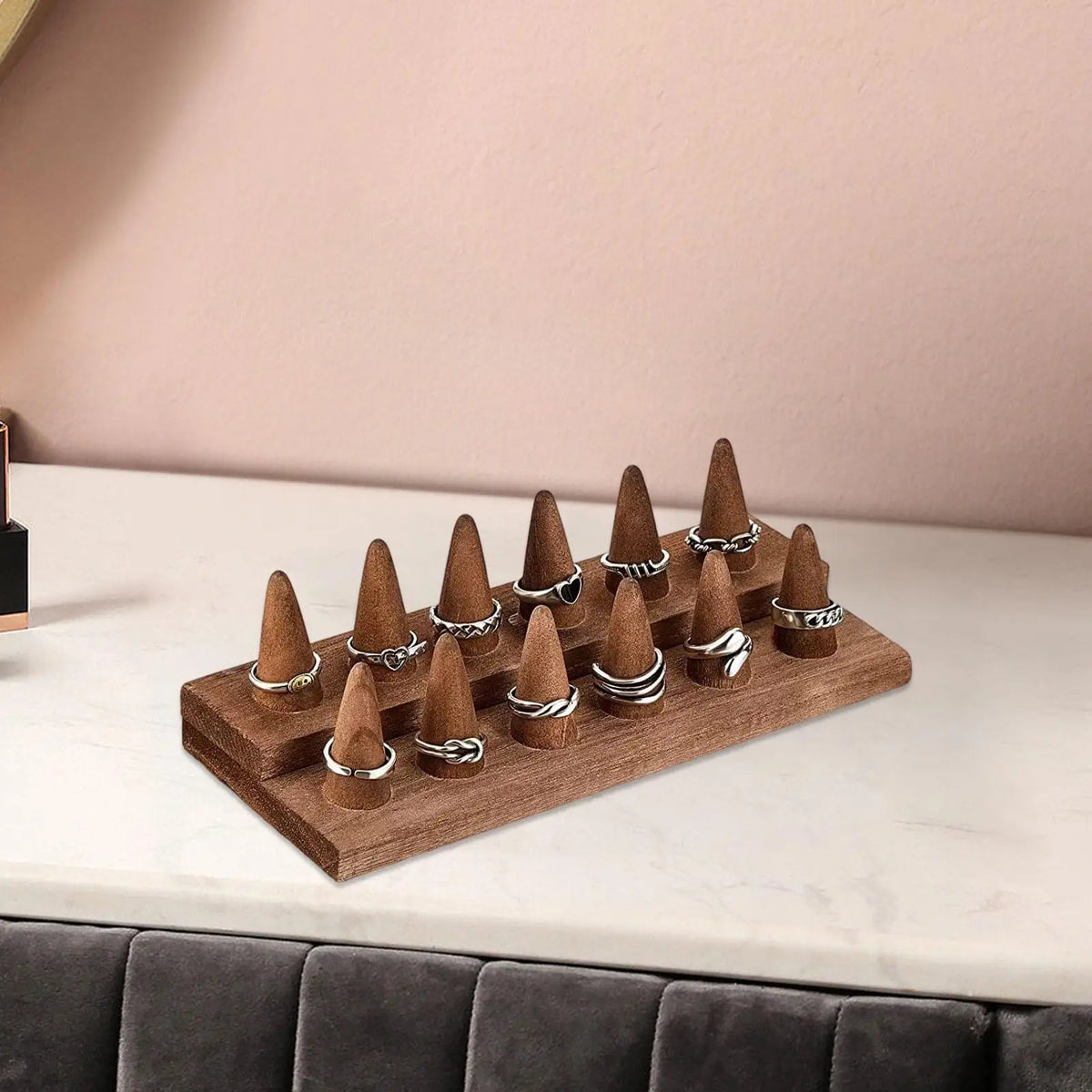 Fingers Wood Ring Stand Lightweight — Swuffy