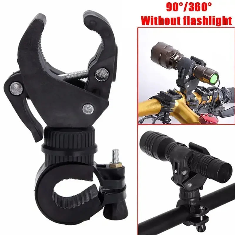 Bicycle Handlebar Flashlight Clip Rotating — Swuffy