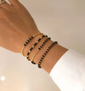 Bracelet Bohemian Black Golden Beaded — Swuffy