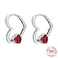 Sterling Silver Heart Heart Earrings — Swuffy