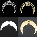 Stainless Steel Twisted Moon Charms — Swuffy