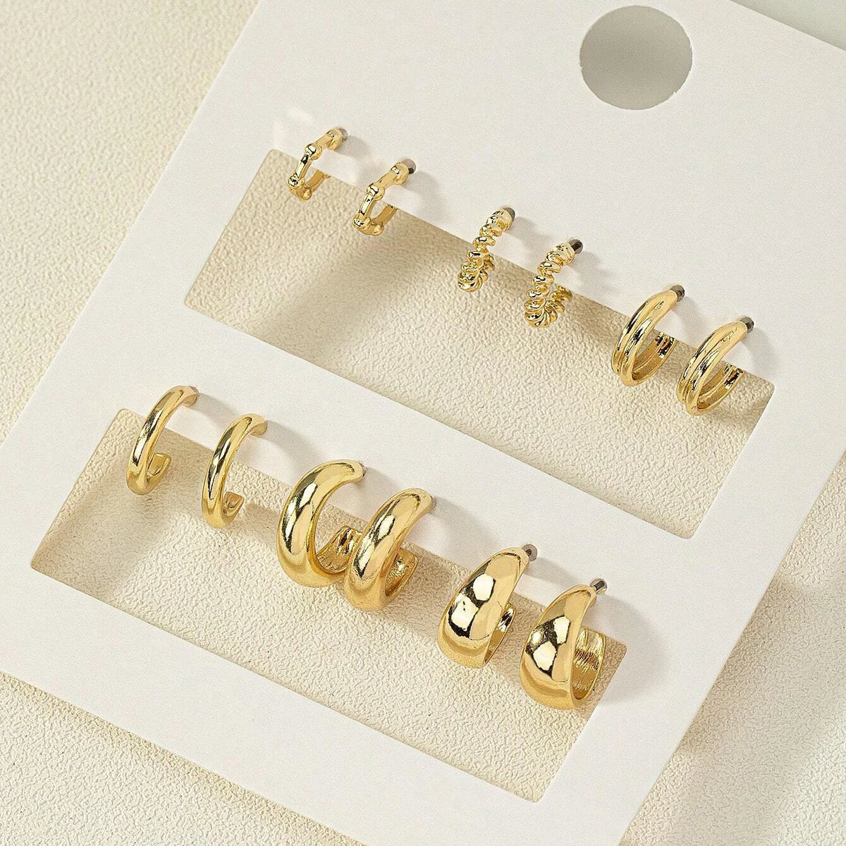 Vintage Gold Circle Hoop Earrings — Swuffy