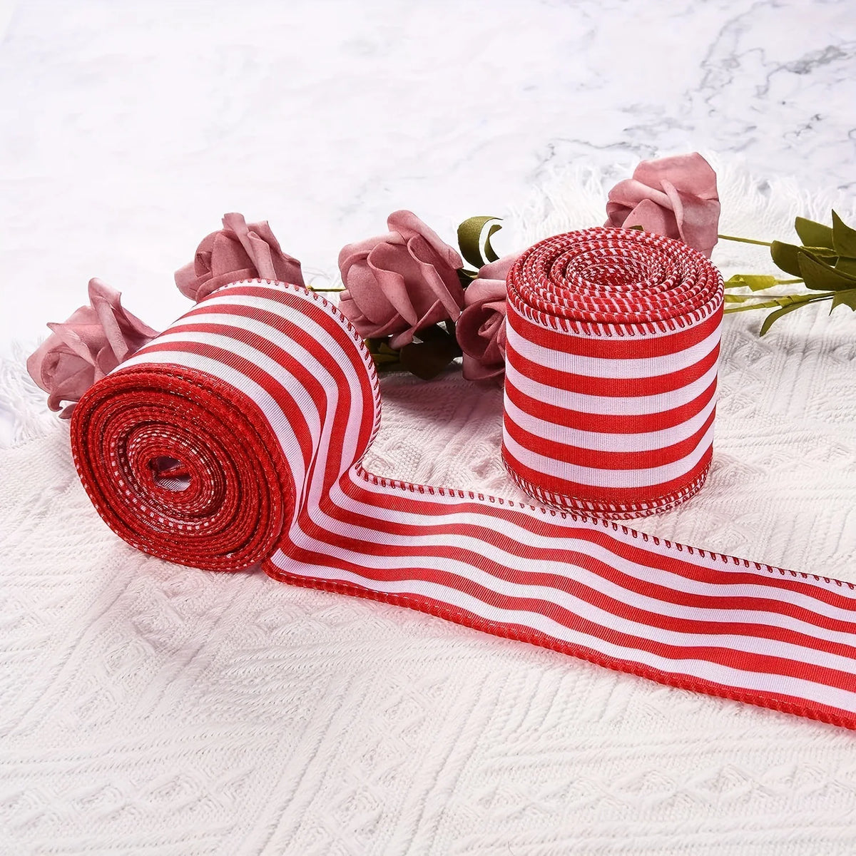Christmas Red White Plaid Webbing — Swuffy