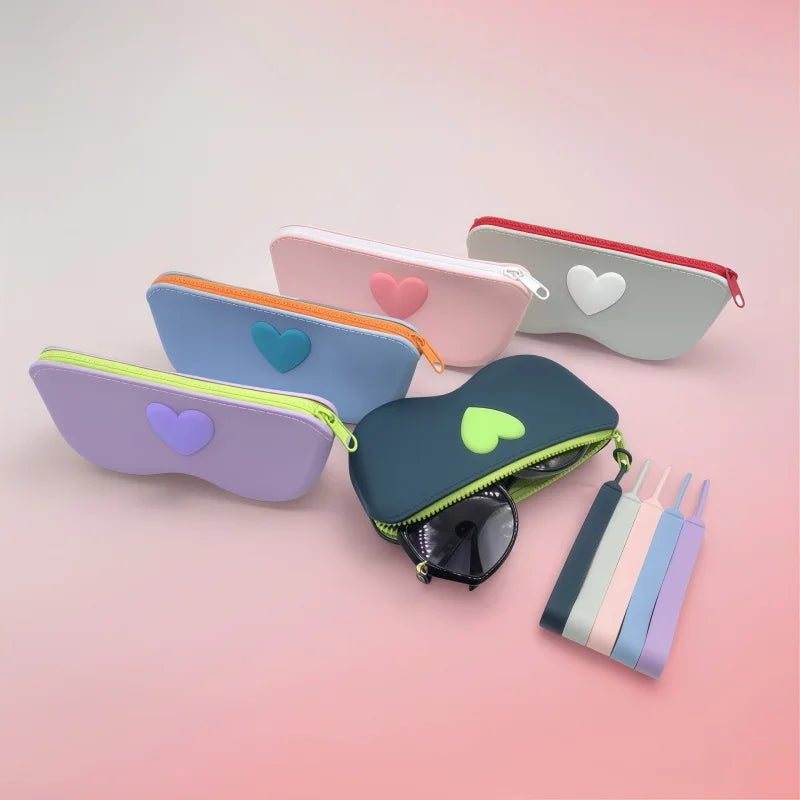 Heart Shaped Silicone Glasses Case — Swuffy