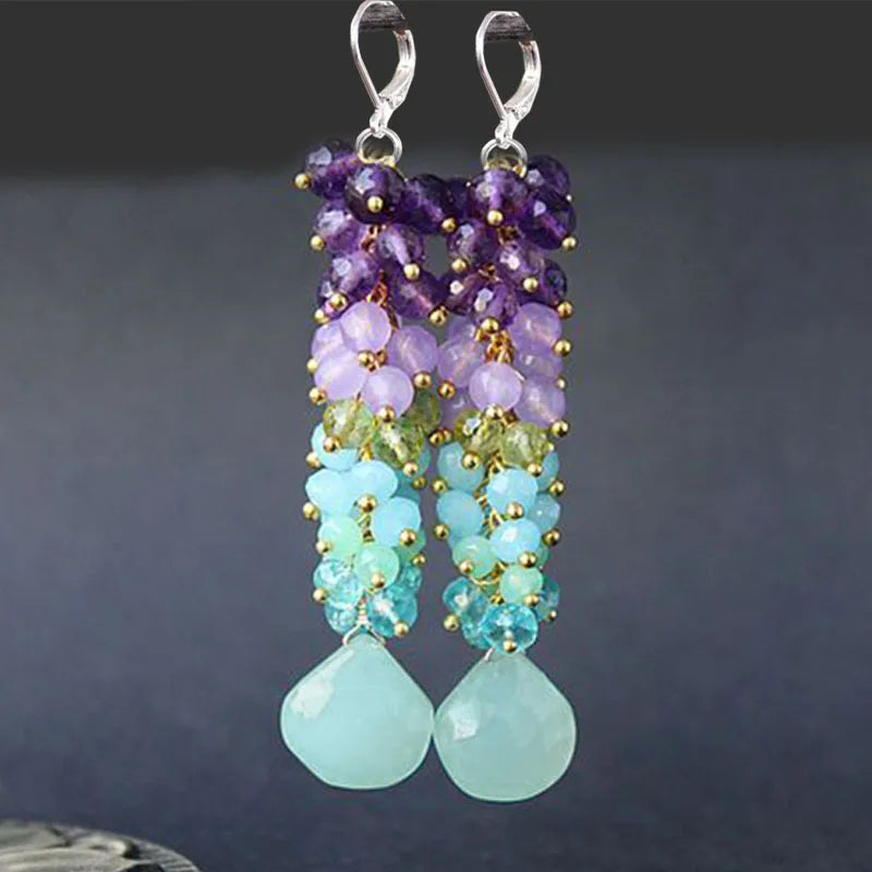 Handmade Blue Drop Earrings Freshwater — Swuffy