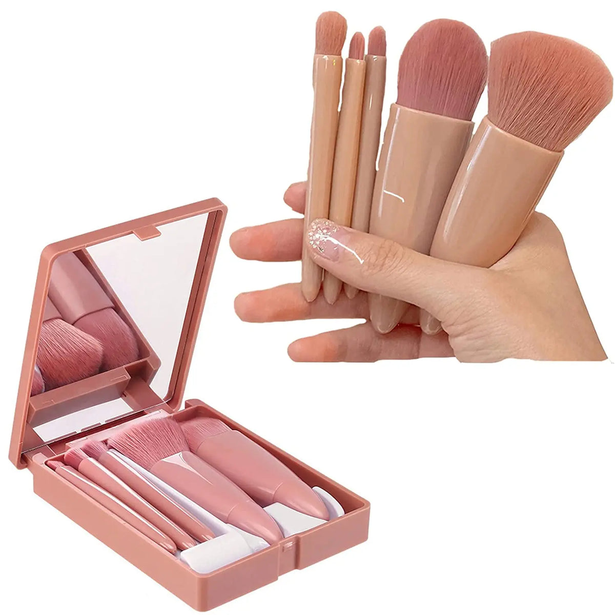 Makeup Brush Mirror Travel Cosmetic — Swuffy