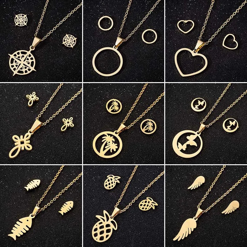 Trendy Butterfly Animal Necklace Earrings — Swuffy
