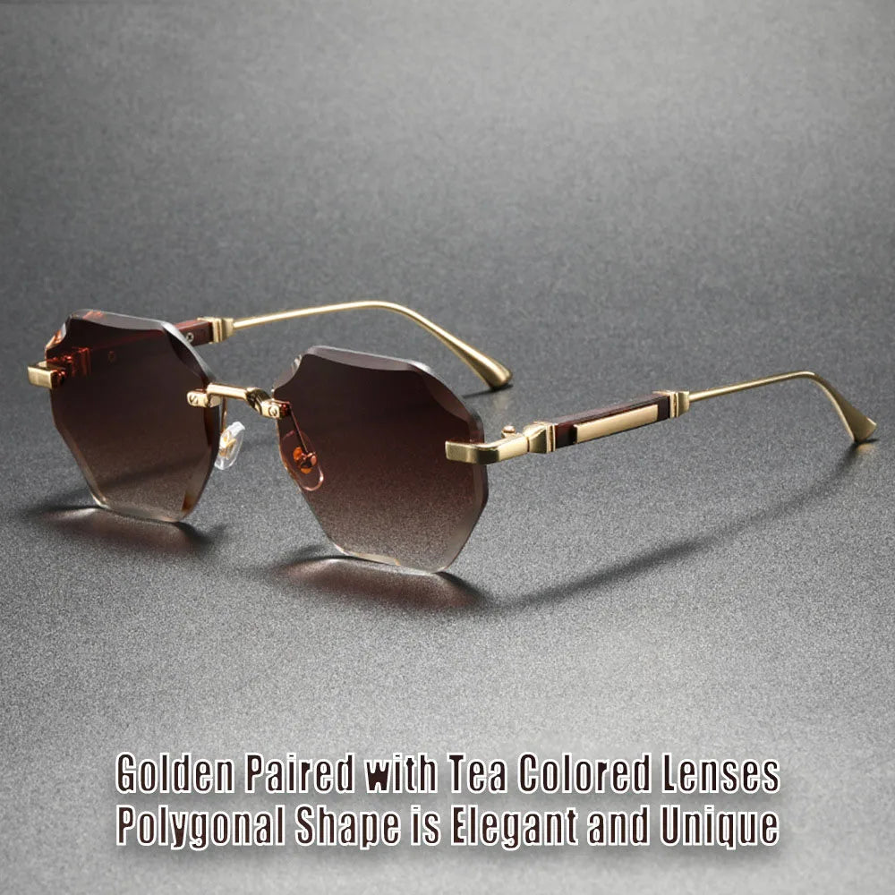 Man Woman Sunnies Rimless Sunglasses — Swuffy