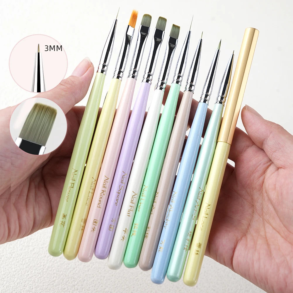 Nail Art Brush Macaron Art — Swuffy