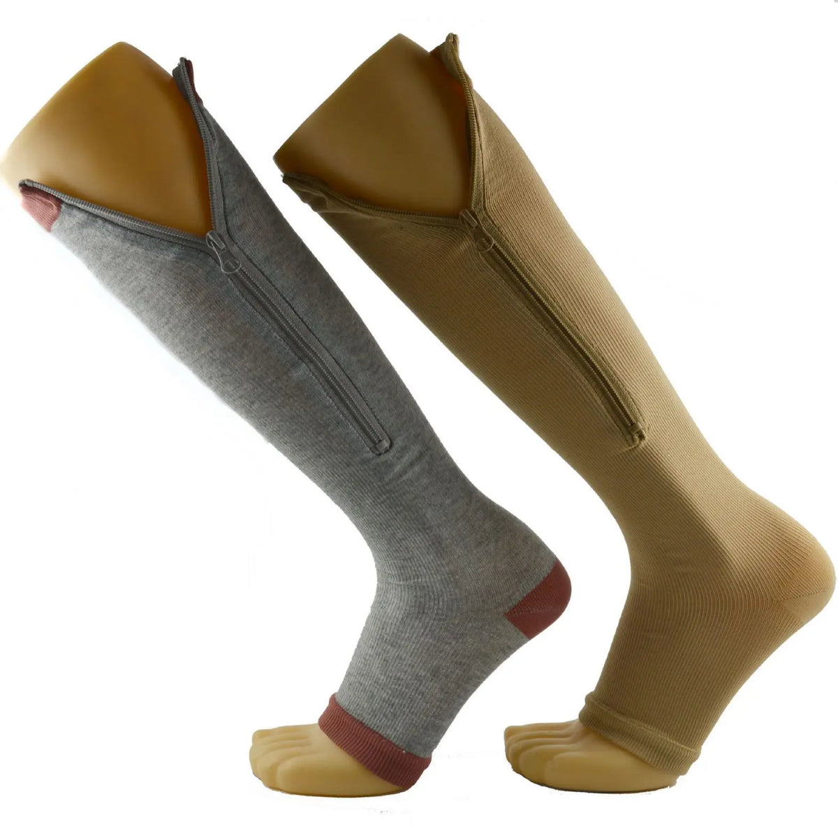 Elastic Zipper Compression Socks Zipper — Swuffy