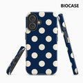 Dark Blue Polka Dots Iphone — Swuffy