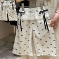 Girls Bow Print Pants Spring — Swuffy