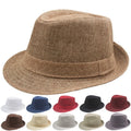 Linen Rolled Brimmed Jazz Hat — Swuffy