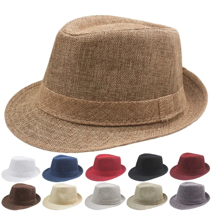 Linen Rolled Brimmed Jazz Hat — Swuffy