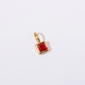 Stainless Steel Square Stone Pendant — Swuffy
