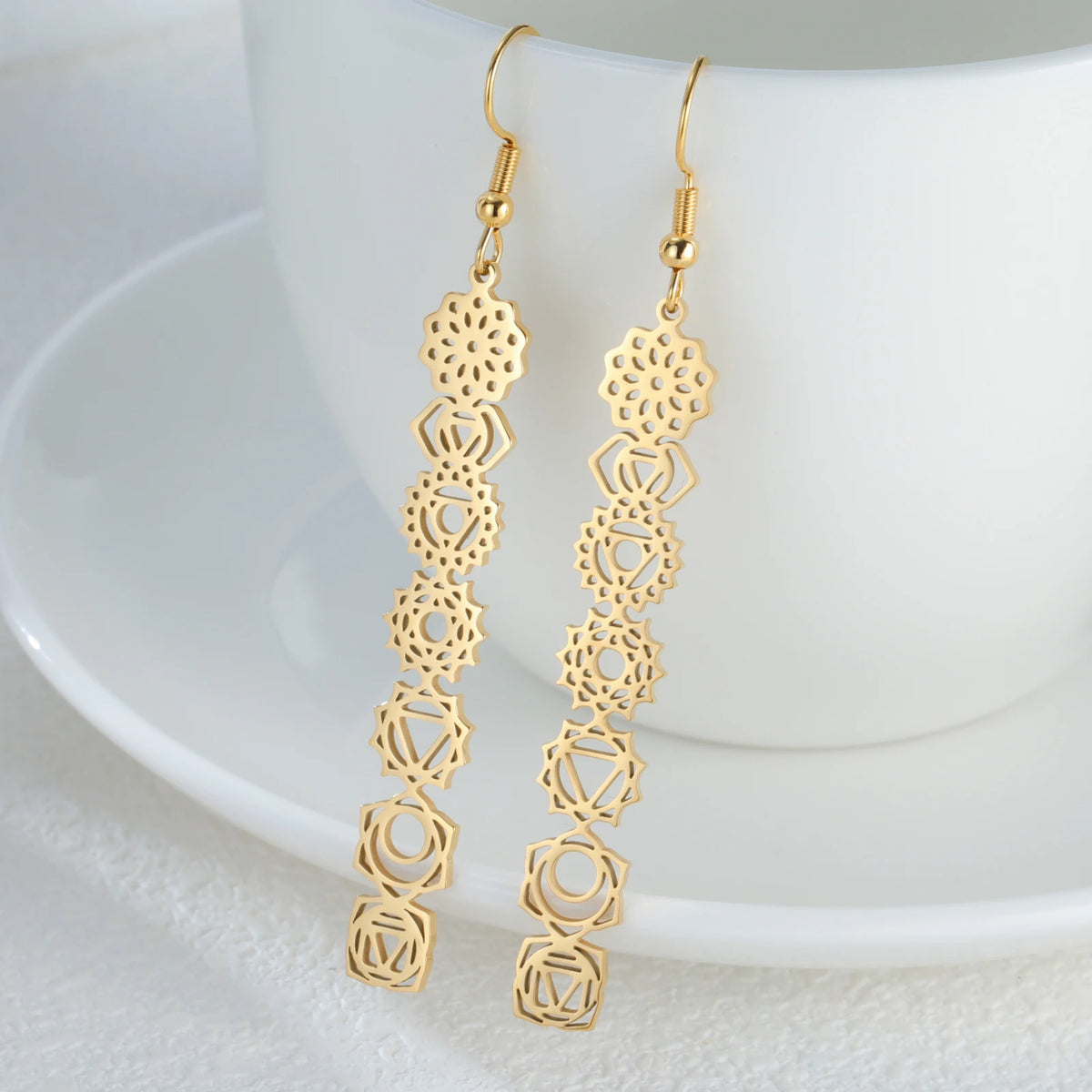 Teamer Yoga Chakra Pendant Earrings — Swuffy