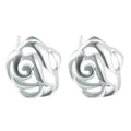 Sterling Silver Roses Brincos Stud — Swuffy
