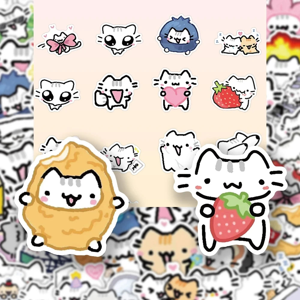 Pokky Cat Stickers Kawaii Animal — Swuffy