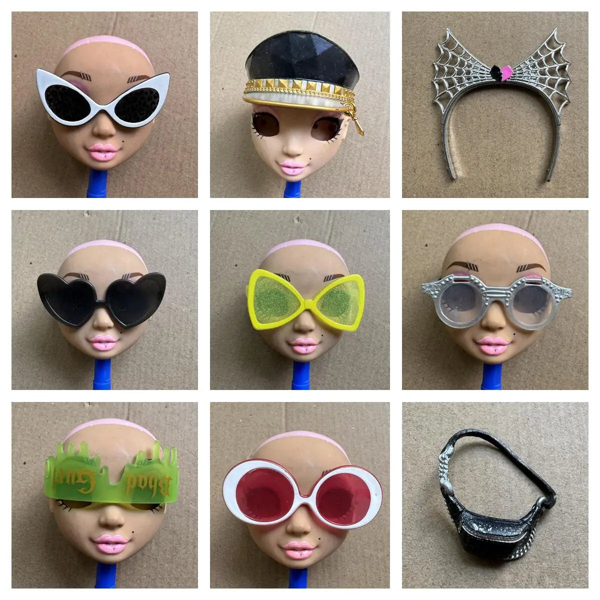 Rainbow Doll Accessories Glasses Hats — Swuffy