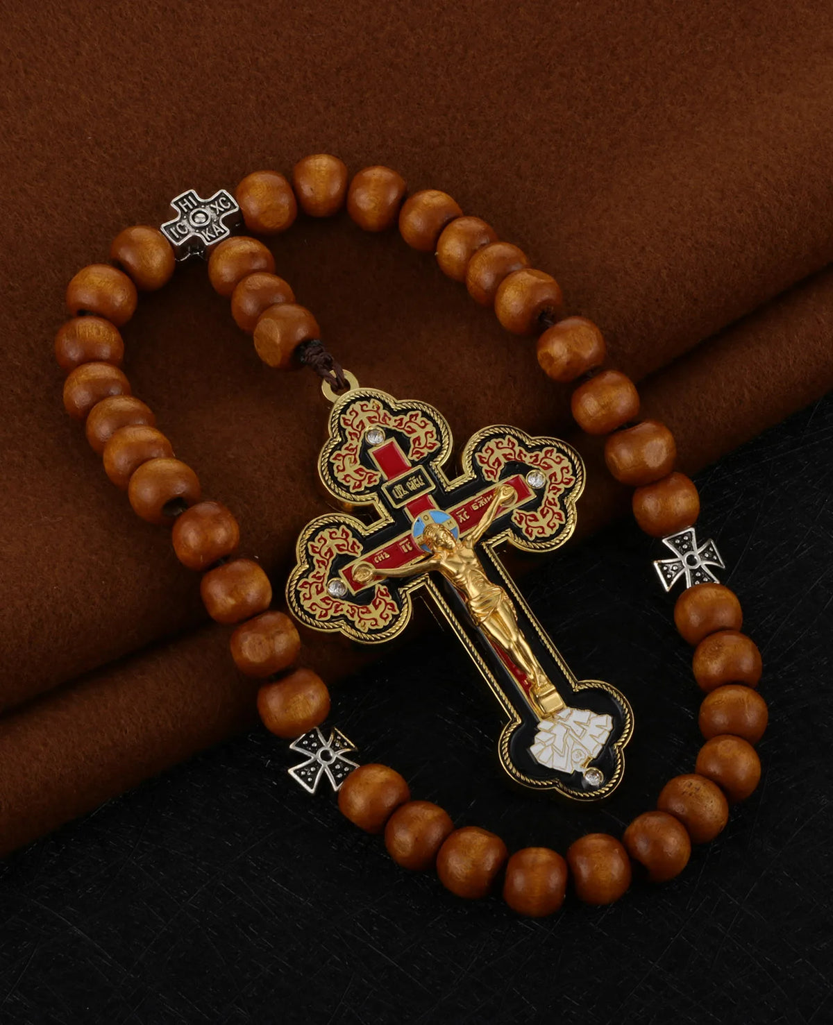 Colors Orthodox Cross Crucifix Pendant — Swuffy