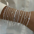 Knotted Diamond Inlaid Heart Bracelet — Swuffy